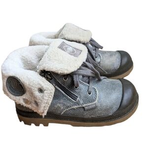 Palladium Pallabrouse Baggy Leather Boots, Fold-over, Waterproof, Size 10